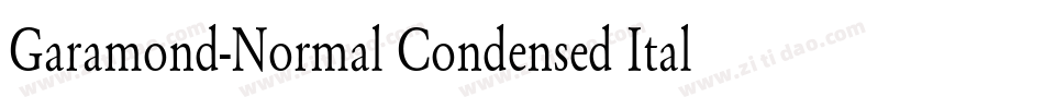 Garamond-Normal Condensed Italic字体转换
